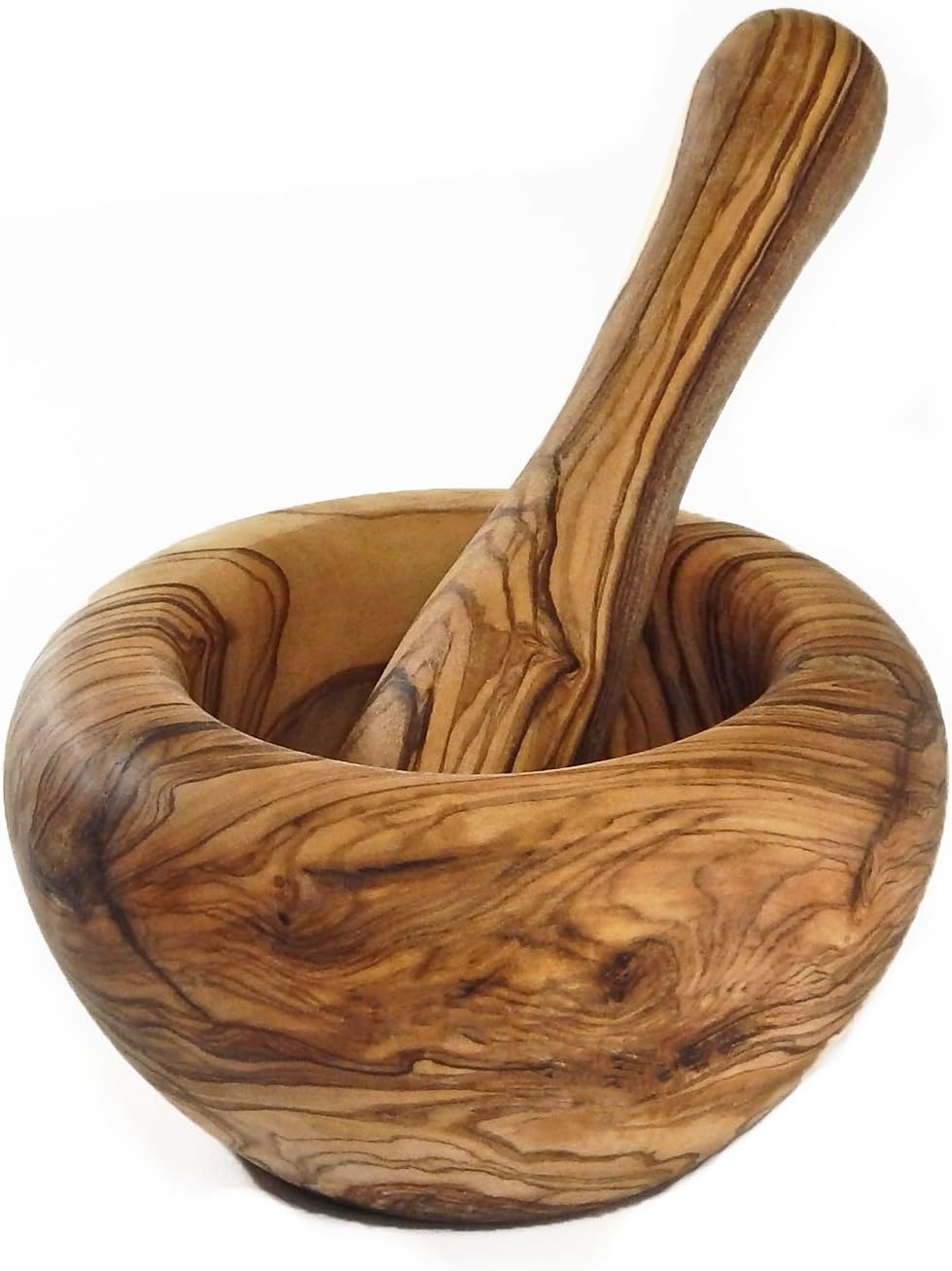 Olive Wood Mortar & Pestle, Medium, Natural