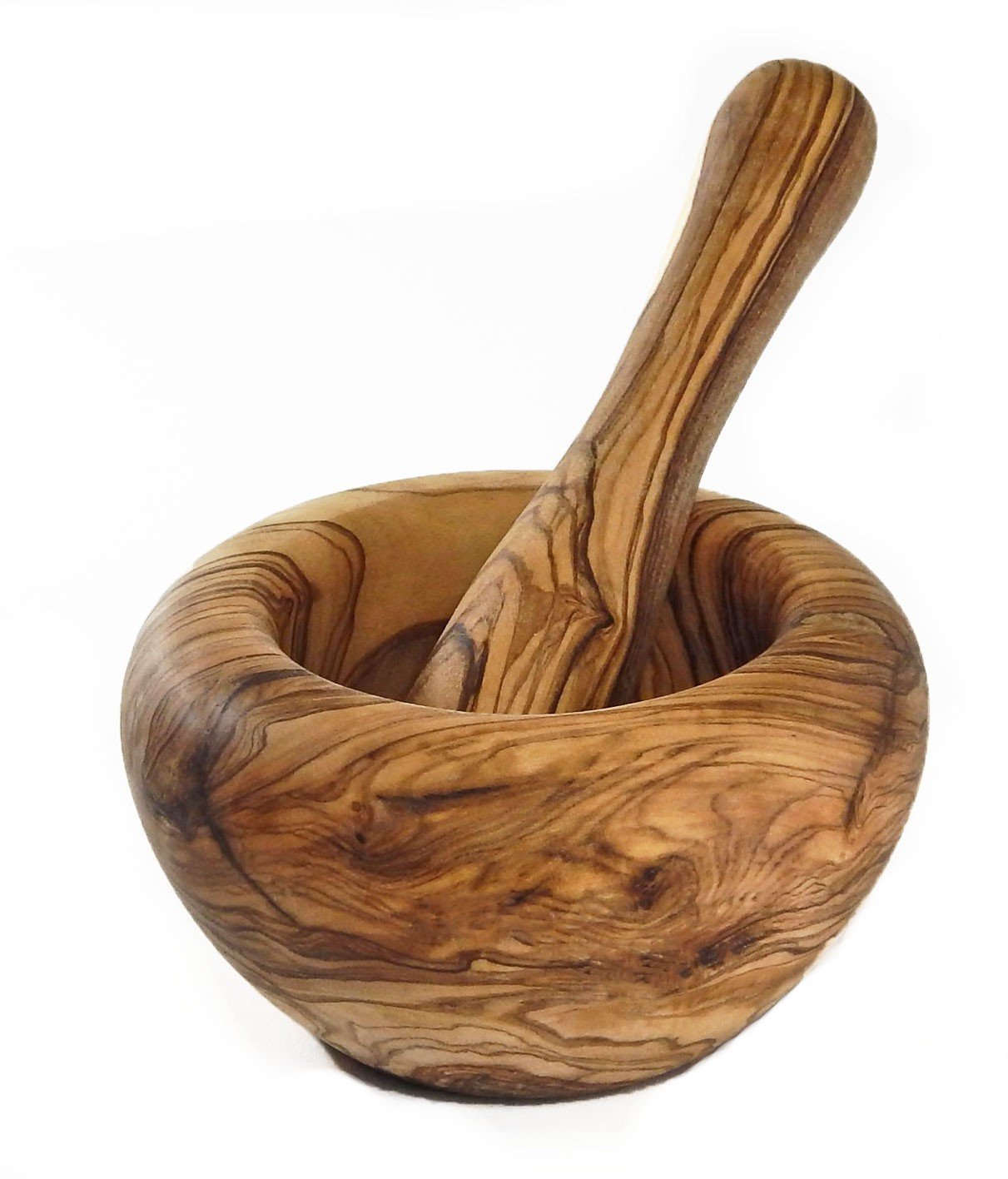 Olive Wood Mortar & Pestle, Medium, Natural