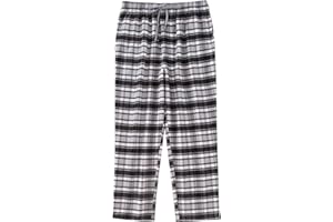 MILEYMARLA Boy's 100% Cotton Flannel Pajama Lounge Sleep Pants Plaid PJ Bottoms Pockets