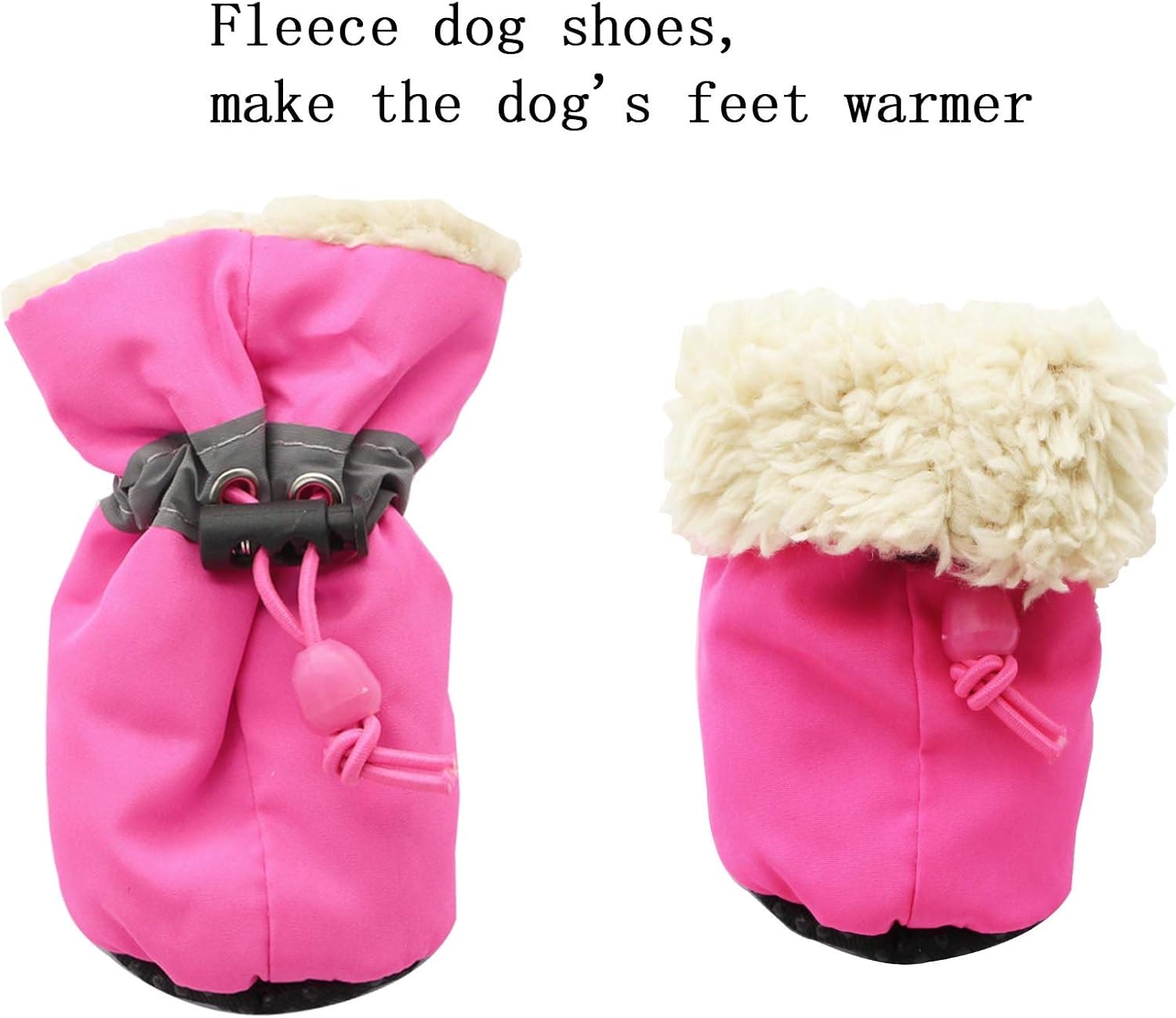 YAODHAOD Dog Shoes, Boots Paw Protector, Winter Warm Comfortable Soft Soled Skidproof Sneakers With Reflective Straps - Image 4