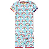 Hatley girls Organic Cotton Short Sleeve Printed Pajama Sets