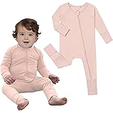 Ultra-Soft Convertible Baby Pajamas, Viscose from Bamboo, Sleepers for Boys & Girls Newborn to 24 Months, Zipper Footless PJs