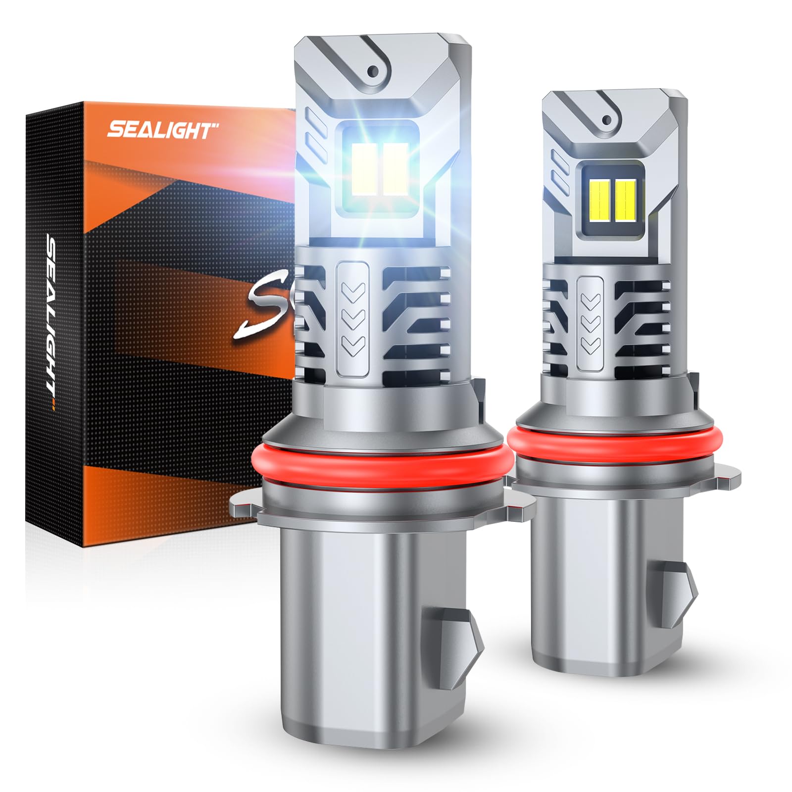 SEALIGHT S2S HB1/9004 Light Bulbs, 40000LM Super Brighter, 6500K Pure White 9004 Fog Lights, 60K+ Hours Lifespan, 2-Pack for Powersports/ATV Lamps Image SEALIGHT S2S HB1/9004 Light Bulbs, 40000LM Super Brighter, 6500K Pure White 9004 Fog Lights, 60K+ Hours Lifespan, 2-Pack for Powersports/ATV Lamps Image