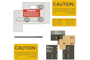 JYXKA Generator Interlock Kit Suitable for Square D QO and Homeline 100 or 125 Amp Panels, 3/4 Inch Spacing Between Main and Branch Breaker, Safety Manual Lockout Transfer Switch
