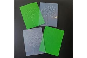 ES'NOOK 2PCS Fairy Tale Tree Plastic 3D Embossing Folders for Card Making Supplies Handmade Paper Card Decoration Making
