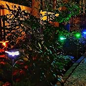 OxyLED Solar Garden Lights, 3 Pack Solar Garden Stake Light, Multi