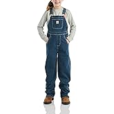 Carhartt Kid's CM9756 Unlined Denim Bib Overall - Girls