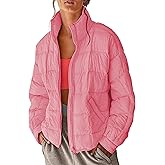 Xiaoxuemeng Womens Quilted Puffer Jacket Zip Up Lightweight Padded Coat Outwear with Pockets