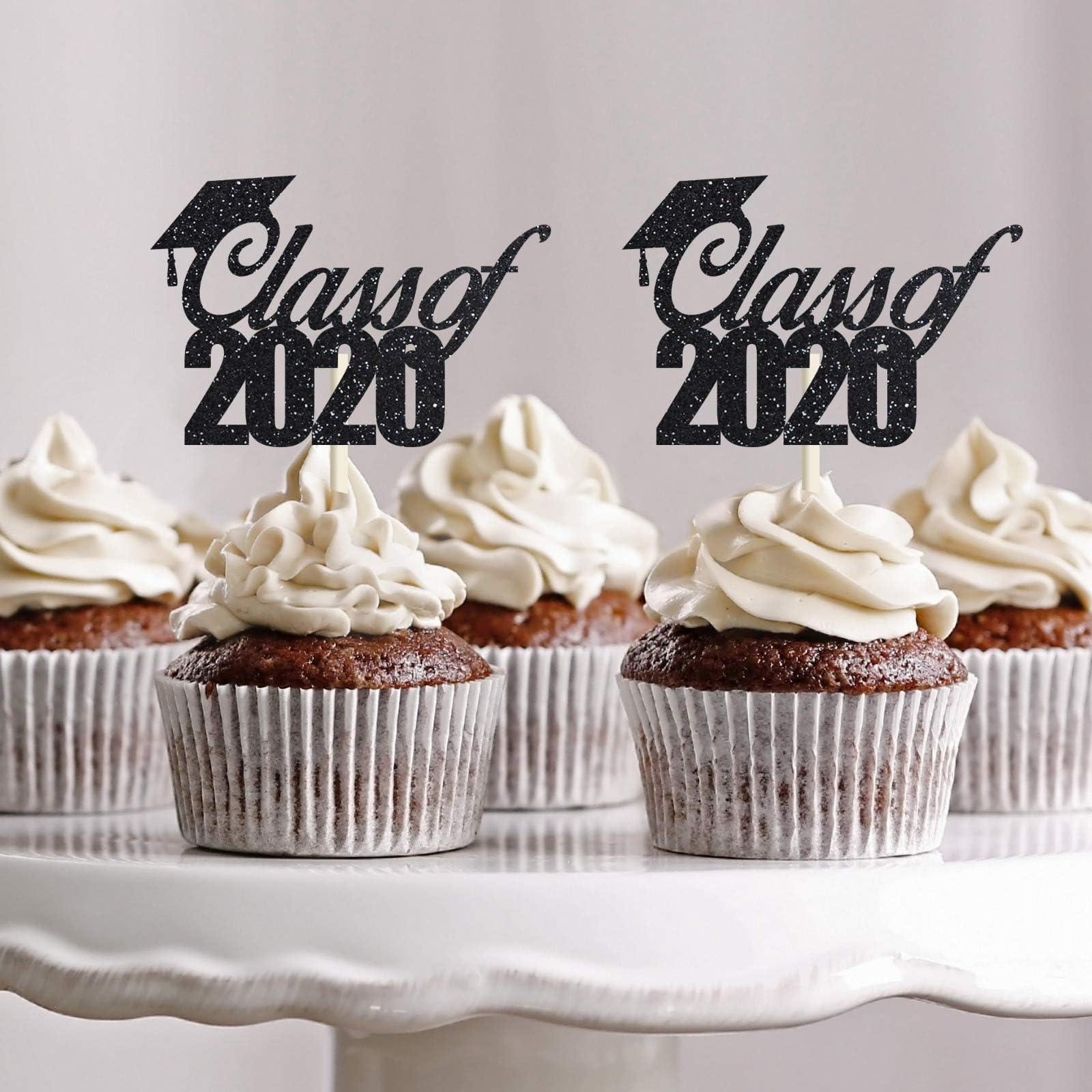 Class of 2020 cupcake topper. 12 Pieces. Graduation party decor.