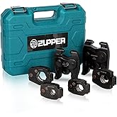 ZUPPER 4PCS Copper Press Rings 1/2" to 1-1/4", 2Pcs R8 Rotating Adaptors R8-24 and R8-3240 Suit for Narrow,Angled Installation Areas Compatible with Press Tools(24kN and 32kN)