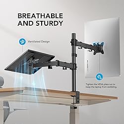 HUANUO Laptop Monitor Mount, Single Monitor Desk