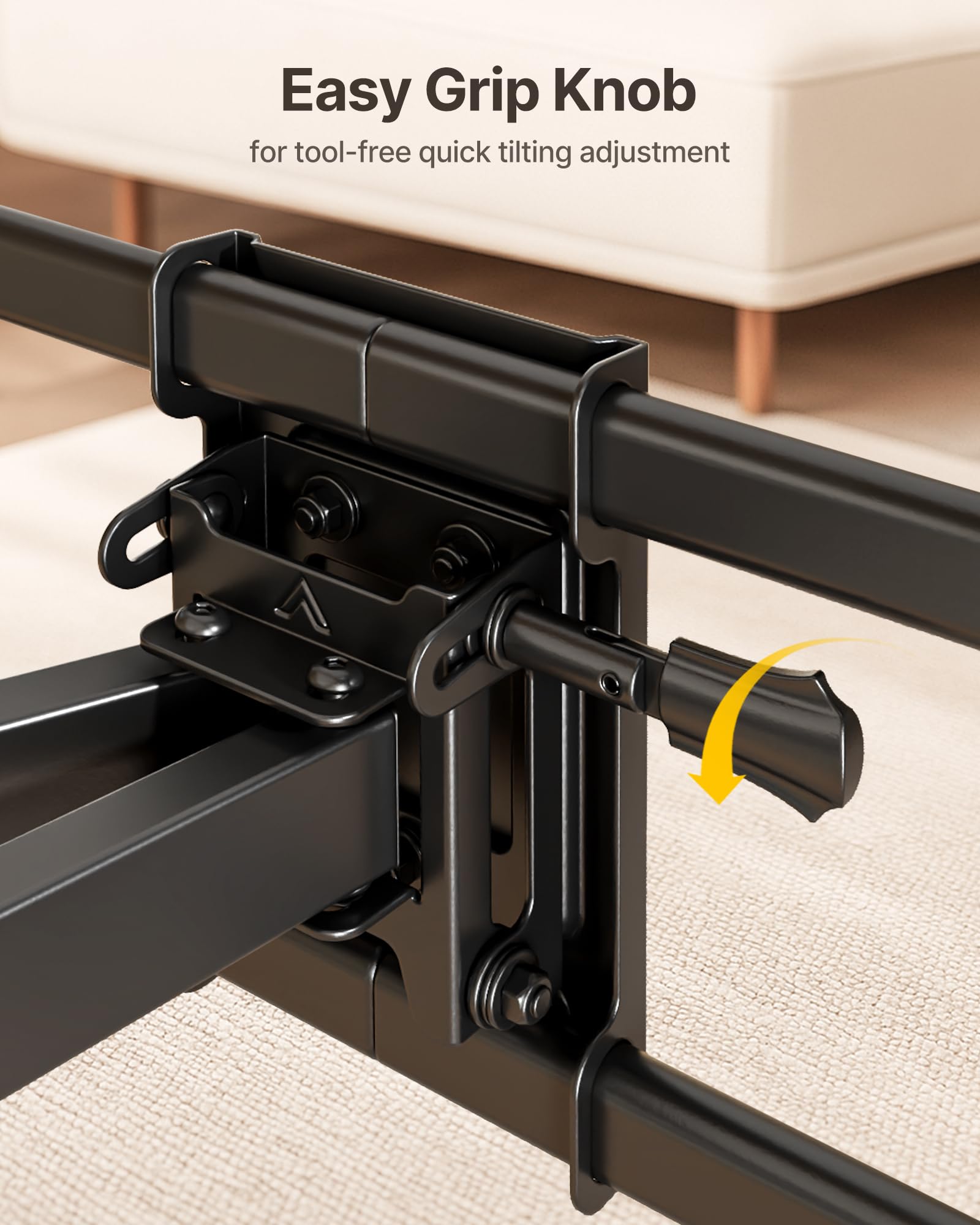 monTEK Heavy Duty TV Wall Mount for 37-90 inch TV up to 165lbs, 4X Load Tested, Full Motion with Dual Articulating Arms, Tool-Free Tilt, Swivel & Extend, VESA 200x100 to 600x400, Fits 12“/16