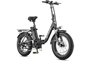 ENGWE 1125W/750W Electric Bike for Adults, L20 2.0 20''×3.0" Fat Tire Electric Bicycle 52V/36V 13Ah Removable Battery Max Range 68/62Miles & 28/20MPH for Urban Commuters, Dual Suspension