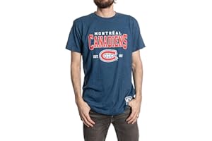 Calhoun NHL Men’s Heather Vintage Style T-Shirt — Screen Printed Logo Tee, Cotton Poly Blend