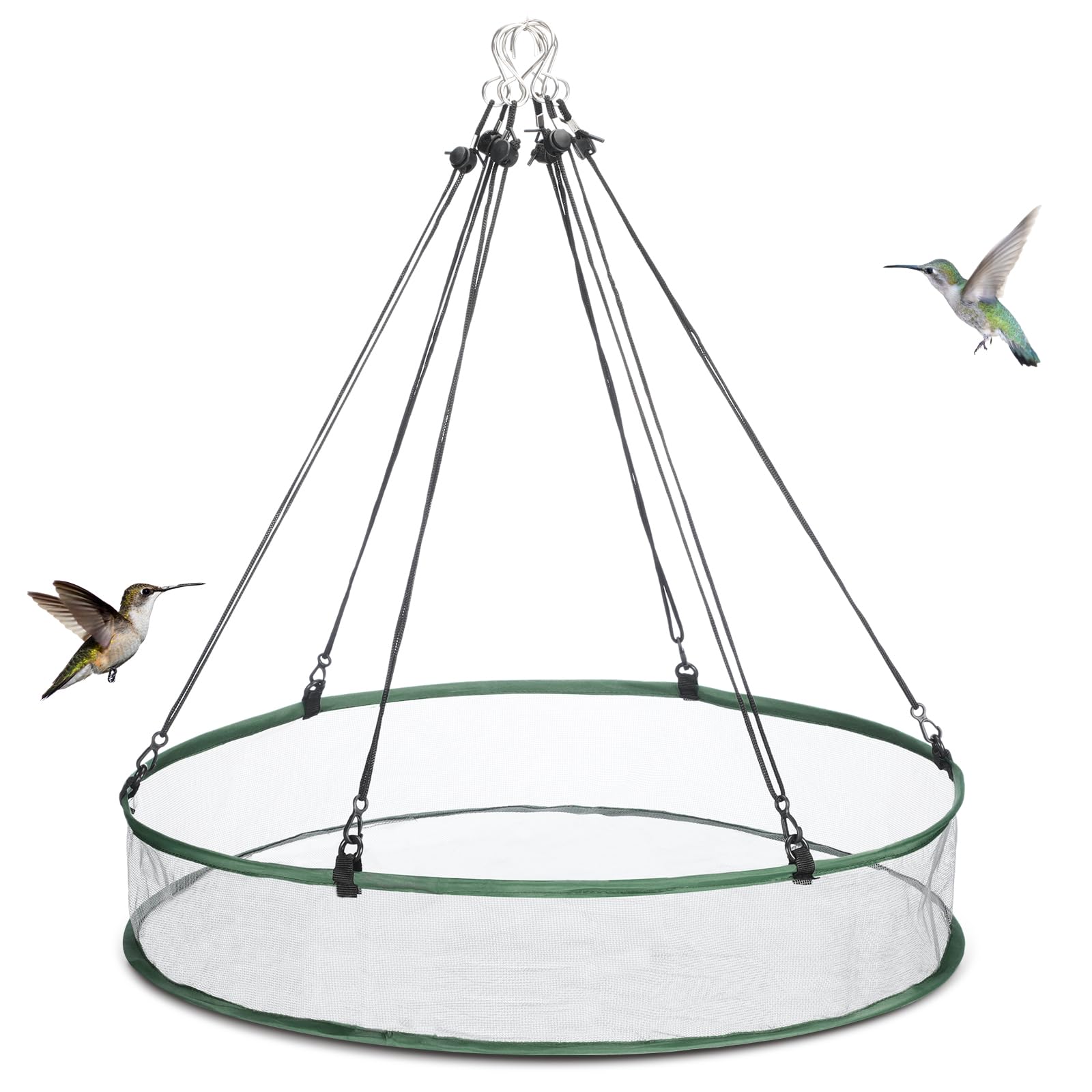 Photo 1 of FoldTier Universal Wild Bird Seed Catcher Hanging Hoop Platform Bird Seed Catcher Tray for Hummingbird Feeders Bee Feeder Outdoor Garden Accessories(1 Pieces,24 Inch)
