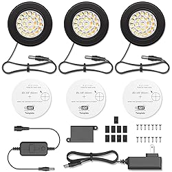GETINLIGHT 2.5" Wide 3000K Dimmable LED Puck Lights