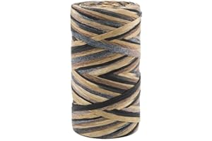 ALLWSLucky Colored 393 Feet Raffia Paper Ribbon, Colorful Packing Paper String Section Dyeing Raffia Ribbon for Gift Wrapping and DIY Decoration (Brown)