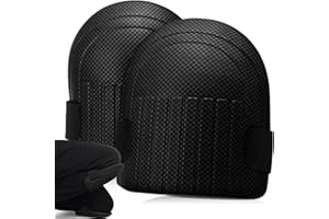 WinnerWhy Gardening Knee Pads for Women and Men Lightweight Waterproof Foam Knee Pads for Gardening and Housework with Adjustable Hook'n'Loop Straps(Black)