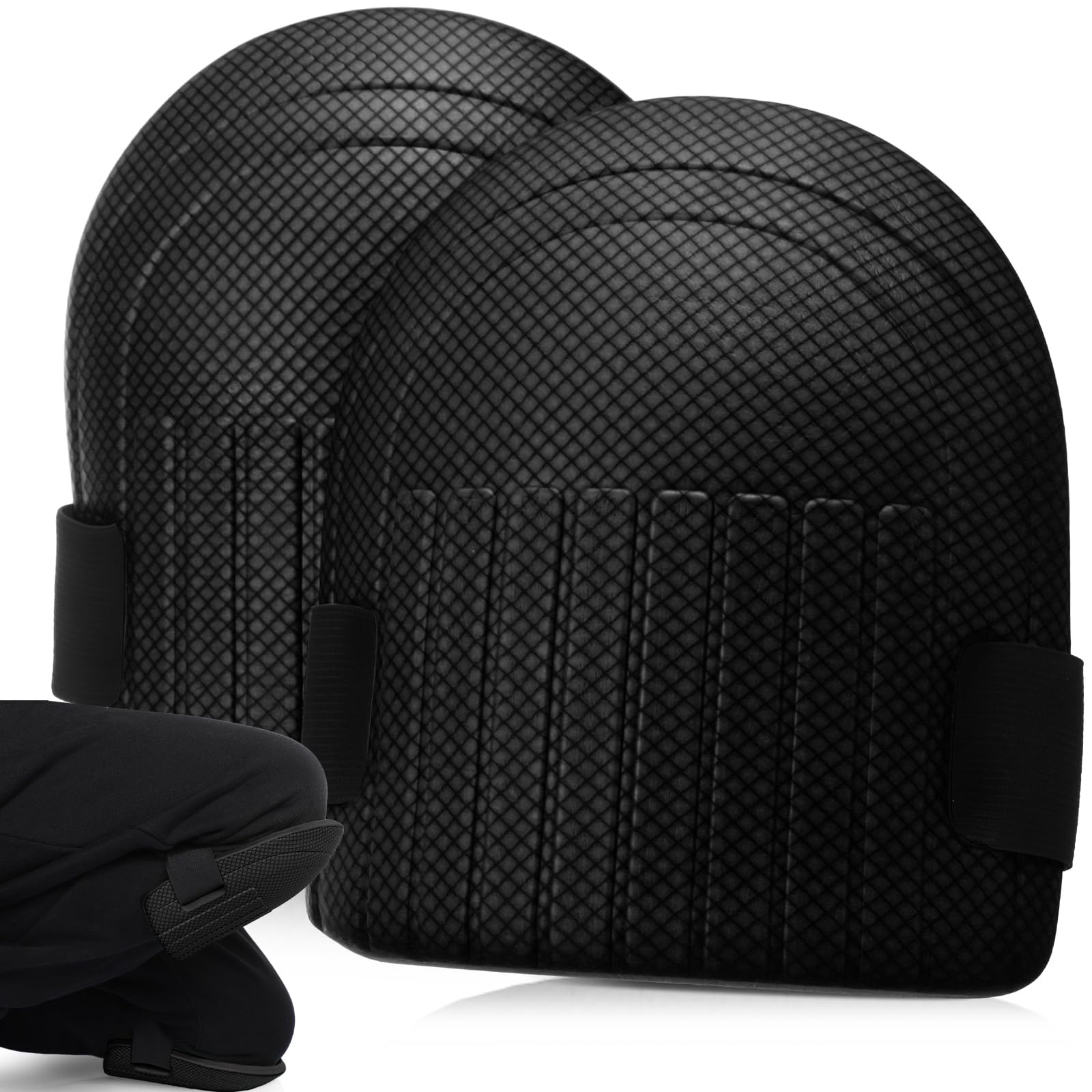 Photo 1 of WinnerWhy Gardening Knee Pads for Women and Men Lightweight Waterproof Foam Knee Pads for Gardening and Housework with Adjustable Hook'n'Loop Straps(Black)