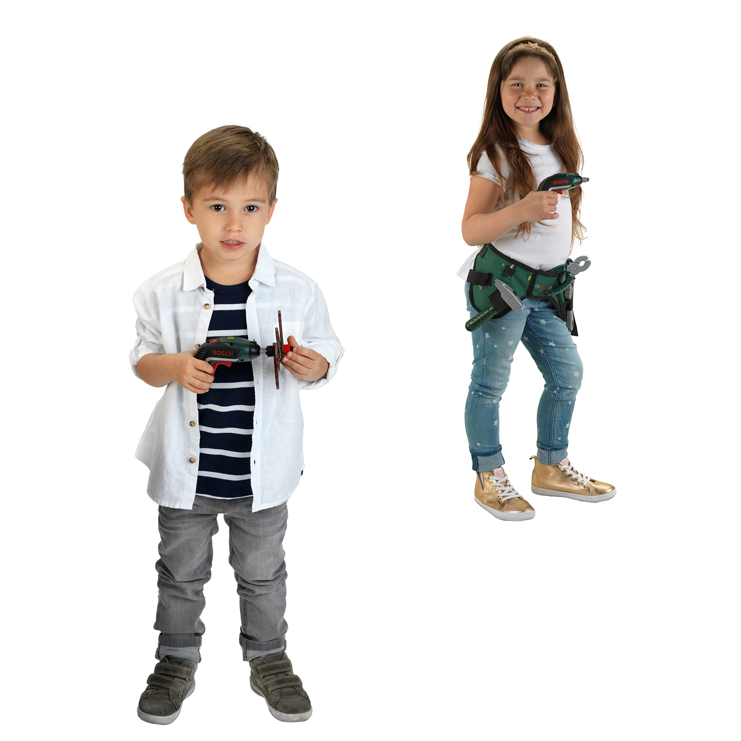Theo Klein 8300 Bosch Akkuschrauber Ixolino | Batteriebetriebener Akkuschrauber mit Licht und Sound | Auswechselbare Aufsätze | Maße: 12,5 cm x 4 cm 9 cm | Spielzeug für Kinder ab 3 Jahren 2