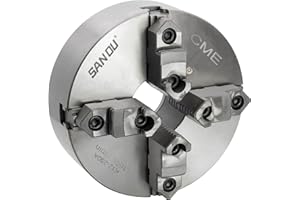 CME TOOLS CME 10" 4-Jaw Self-Centering (Scroll) Lathe Chuck, Plain (Flat) Back, Two-Piece Reversible Jaws