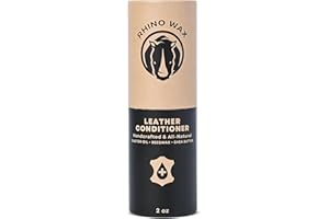 Rhino Wax - Leather Conditioner 2 oz - Trusted Leather Conditioner for Furniture, Shoes, Purses, boots and more - Easy Use Applicator - Hydrates, Rejuvenates, Protects - Natural Ingredients - USA Made