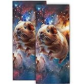 cromcu Cute Guinea Pig Hand Towel for 2 Pack,Bath Hand Towels for Bathroom Decorative Soft Absorbent Dish Towels for Kitchen, Gym, Hotel, Spa, Sport Home Decor Gifts, 14.5x28 Inch