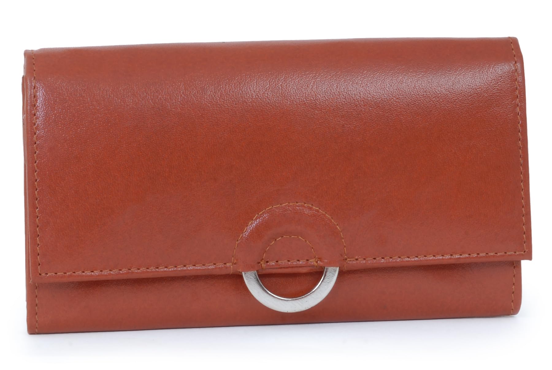 Catwalk Collection Handbags - Women's Large Leather Purse - Ladies Wallet with 8 Card Slots & Zip Coin Pocket - RFID Protection - Odette - Tan