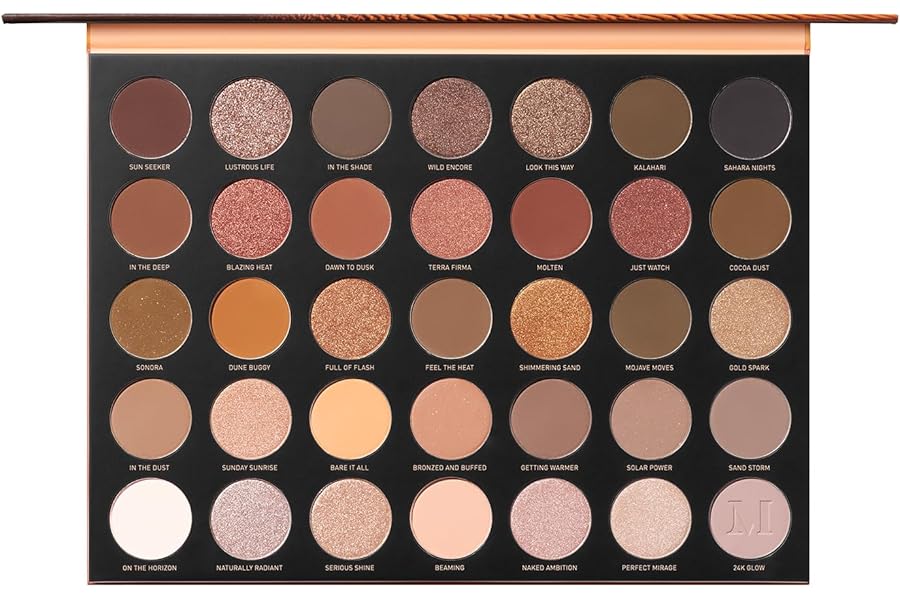 Morphe 35U Makeup Palette – Gilded Desert Artistry Palette with Deep Metallics, Shimmers & Matte Pressed Pigments – Made to Build, Blend & Layer for Everyday, Versatile Makeup Looks (1.98 oz)