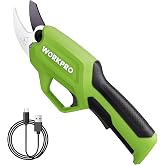 WORKPRO 7.2V Electric Pruning Shears, 0.8" Cutting Diameter | LED Light, Rechargeable Battery &amp; Type-C Cable Included, Lightweight For Gardening &amp; Branch Trimming