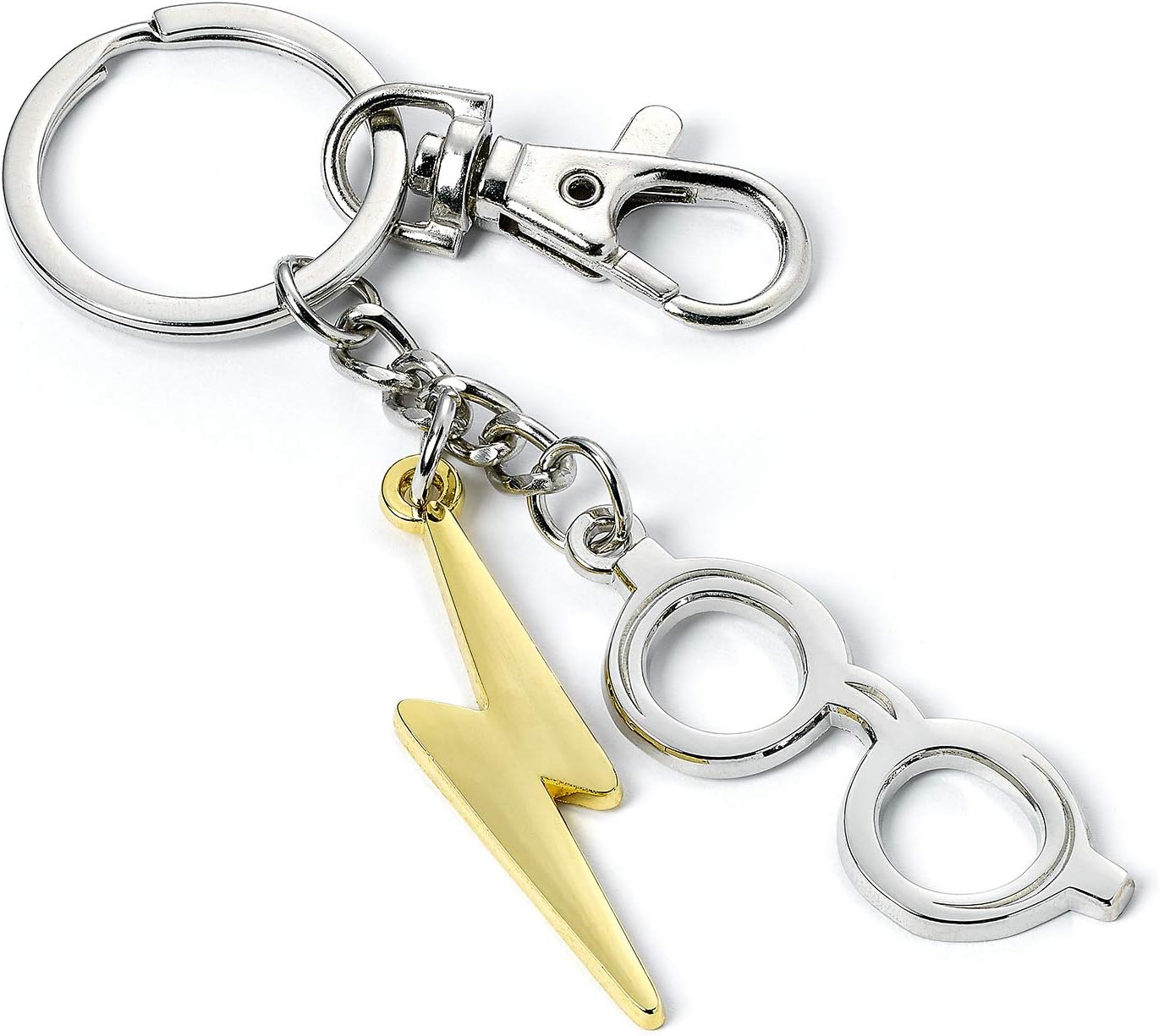 Official Harry Potter Glasses & Lightning Bolt Keyring by The Carat Shop, Silver