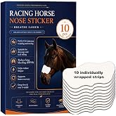Racing Horse Nose Sticker, Equine Nasal Strips for Horses, Adhesive Nasal Strips &amp; Support for Breathing Improvement, Strips for Horses in Competition, Training &amp; Racing, Horse Health Supplies