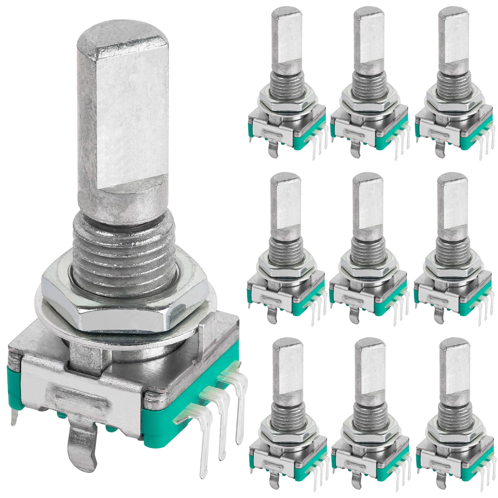 Photo 1 of DIYhz 10 Pcs EC11 Rotary Encoder Dode Switch Audio Digital Potentiometer with Switch - 20MM