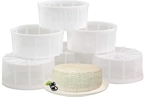 6 Pcs Soft Cheese Mold for Cheese Making 2.55QT - Cheese Making Mold - Cream Cheese Form Mold - Homemade Cheese Making Suppli