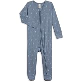 Colored Organics Baby Zip-Up Footed Sleeper with 2-Way Zipper - Organic Cotton Pajamas