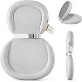 Mamatepe Peanut Baby Changing Pad, Waterproof Wipe-Clean PU Foldable On-the-Go Travel Mat, Non-Slip with Adjustable Safety Belt for Dresser &amp; Changing Table, 30"x18", Gray