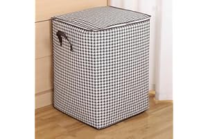 1 Pack 180L Storage Bins For Clothes, Non-Woven Zipper Storage Bag, Moving Quilt Storage Basket Travel Large Capacity Clothin