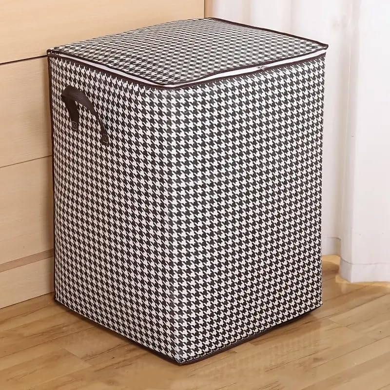 Photo 1 of 1 Pack 180L Storage Bins For Clothes, Non-Woven Zipper Storage Bag, Moving Quilt Storage Basket Travel Large Capacity Clothing Bag For Blankets Clothes Pillows Quilts