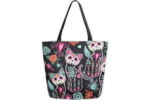 ZzWwR Cool Printed Extra Large Shoulder Tote Bag for Beach Travel Weekender Gym Reusable Grocery Shopping