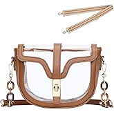 KKXIU Clear Crossbody Bag for Women Stadium Approved Vegan Leather Concert Shoulder Sports See-Through Purse | Stadium Approved, Concert, Sports, See-Through