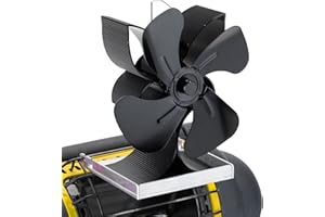 Miaton Wood Stove Fan Heat Powered for Propane Heater (Included Bracket) | Non Electric Heat Activated Fan for Wood Burning Stove | Thermoelectric Fireplace Fan