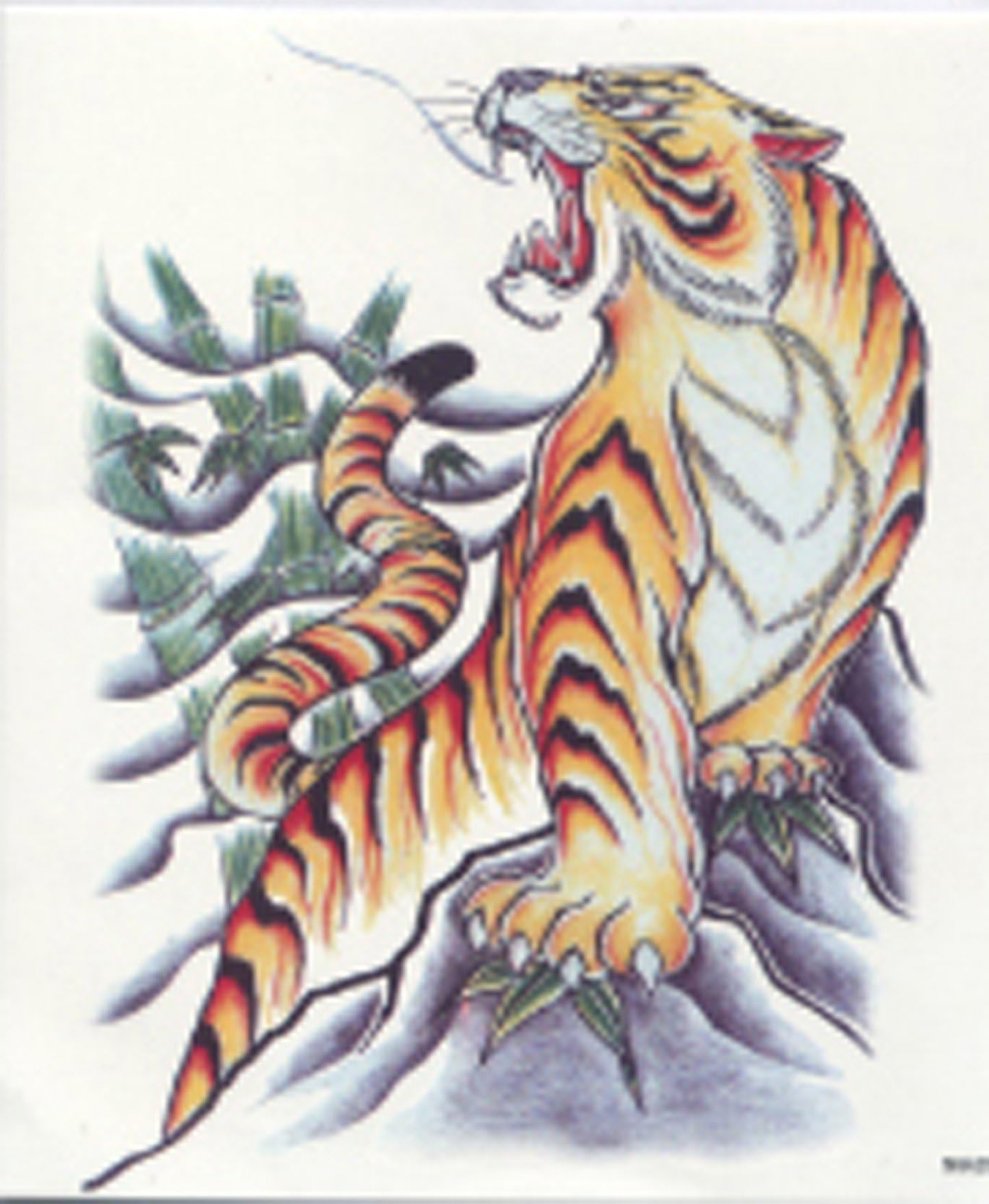 SPESTYLE waterproof non-toxic temporary tattoo stickersEXTRA LARGE Size: 7.87" x 8.66" Inches waterproof and fashionable oversized male models tiger totem temporary tattoos for half back