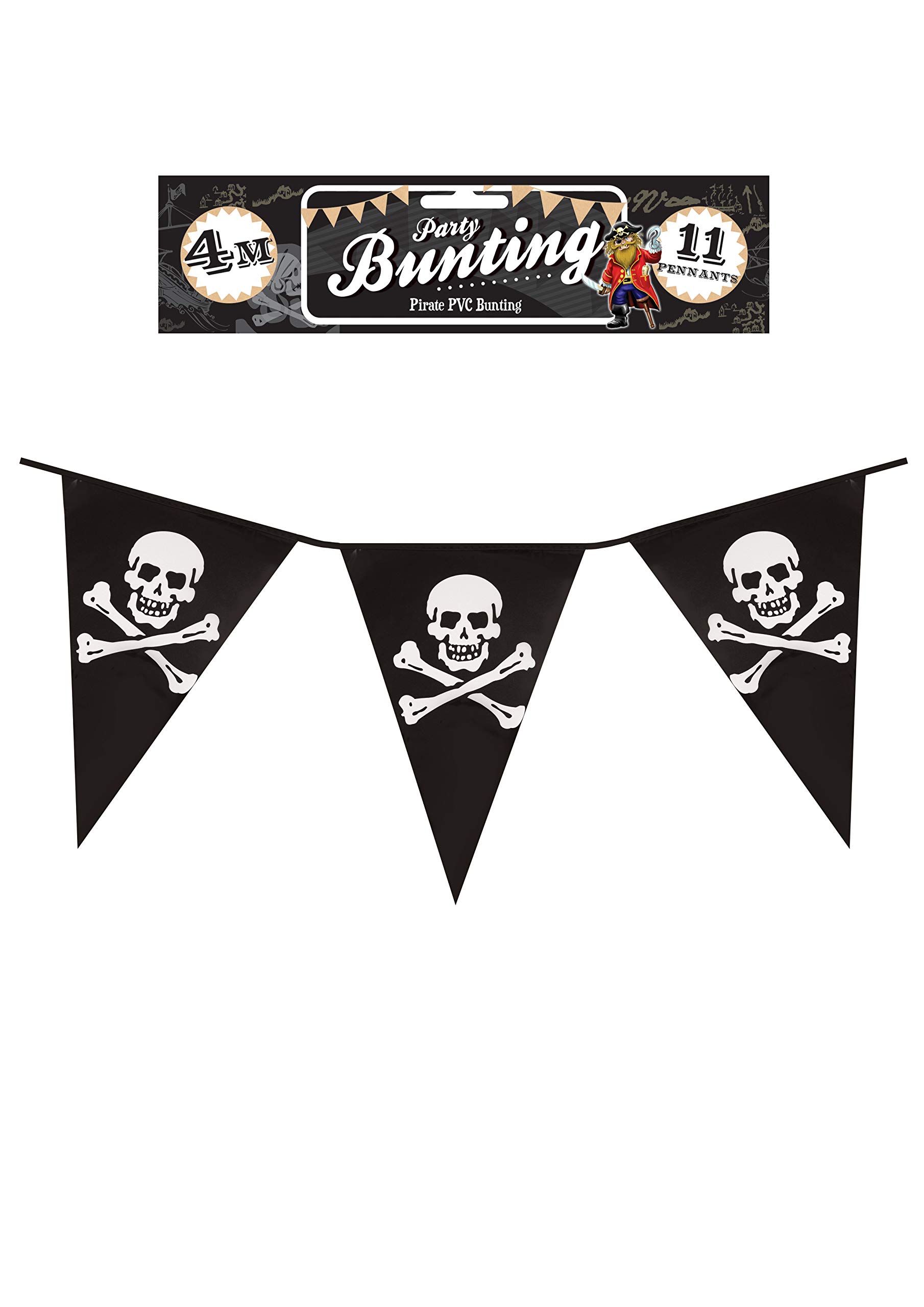 Henbrandt Pirate Bunting with 11 Pennants (4m) Party Decoration Supplies / Banner / Garland