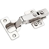Berta, 4-Pack Full Overlay 110&deg; Soft-Close Frameless Cabinet Hinges | 3D Adjustable - European Clip-On Concealed Kitchen Cabinet Door Hinges with Screws - Ideal for Modern Cabinets
