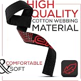 EVO Fitness Lifting Wrist Straps Anti Slip Neoprene Gel Pad Pair view 5