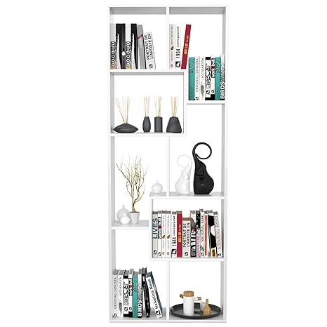 HOMFA 160cm Bücherregal Standregal Raumteiler Raumtrenner Ablageregal Büroregal Aktenregal Regalsystem Ordnerregal Dekoregal 