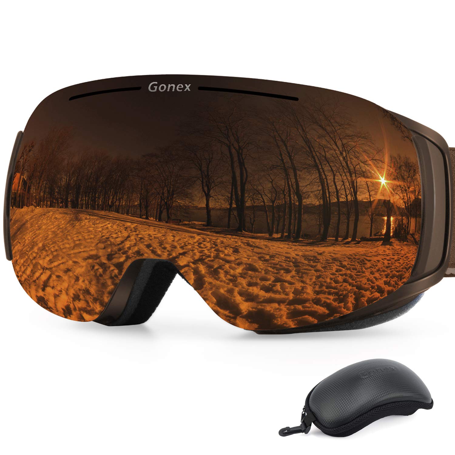 Gonex Ski Goggles, Rimless Snowboard Goggles with