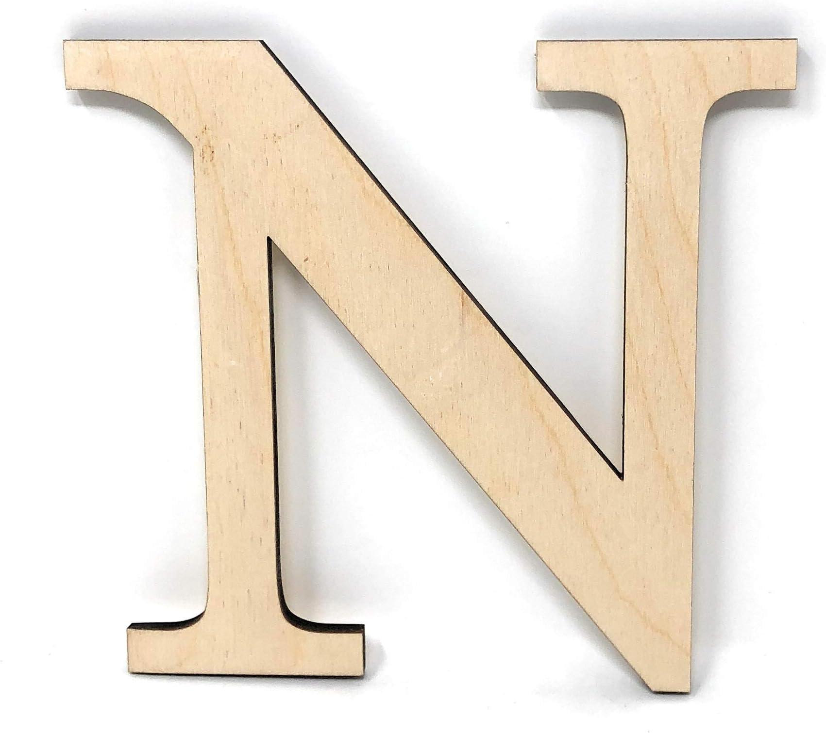 12" Wooden Greek Letter Nu Unfinished Greek Wooden Letters for Greek Fraternity/Sorority Paintable 12" Tall Letter (Nu)