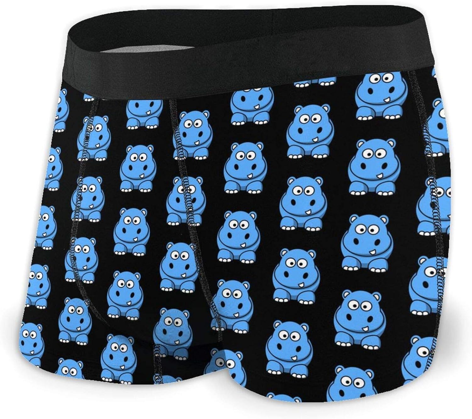 Hippo Animal Mens Underwear Breathable Boxer Brief Soft