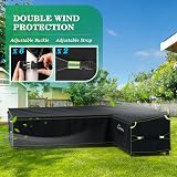 UIRWAY L-Shape Garden Furniture Cover 10000 P adhesion 420D Oxford view 6